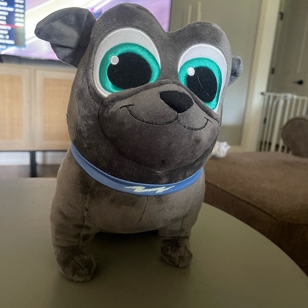 Disney Gray and Blue Plush Dog Bingo